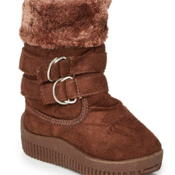 👣Shoe Box Trading Black Two Buckle Boot length measurement approx 5" long exte - Picture 2 of 12